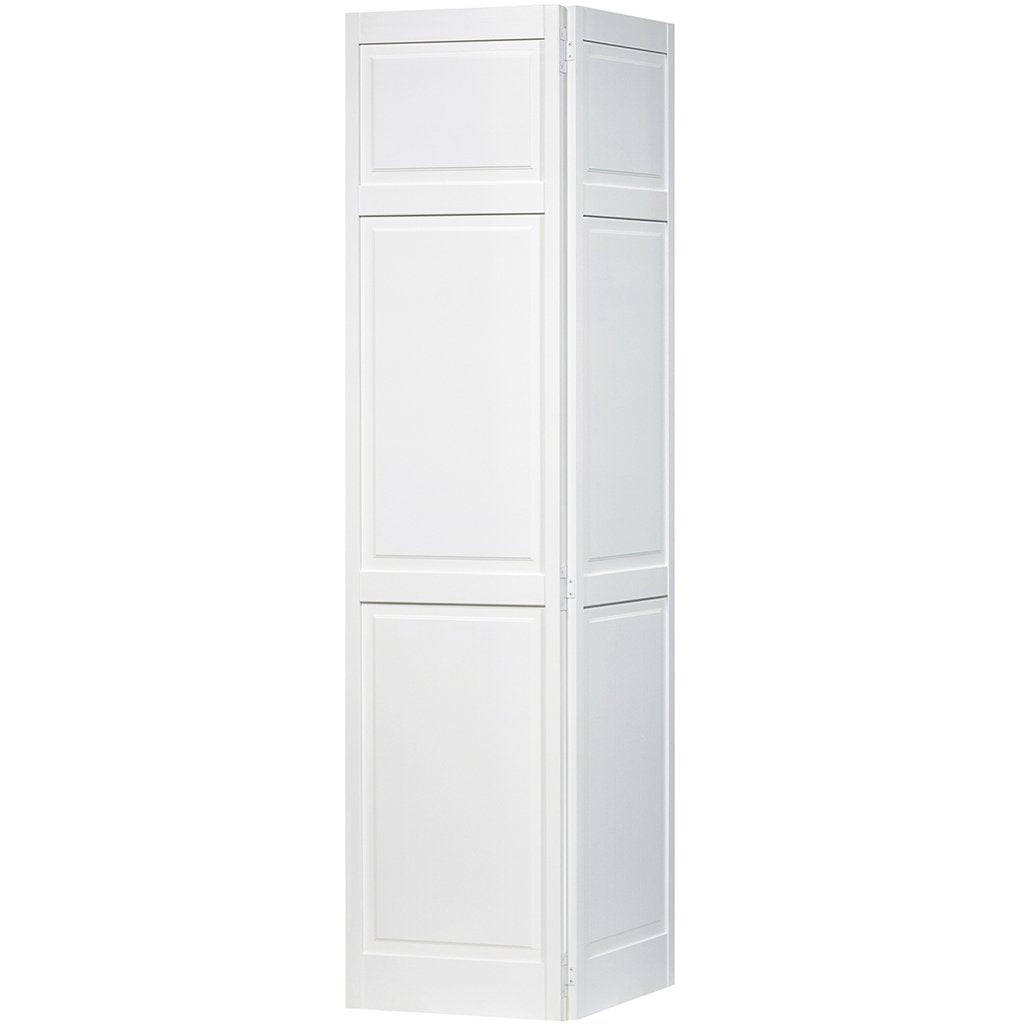 Traditional 6 Panel White Solid Pine Core Bi-fold Door